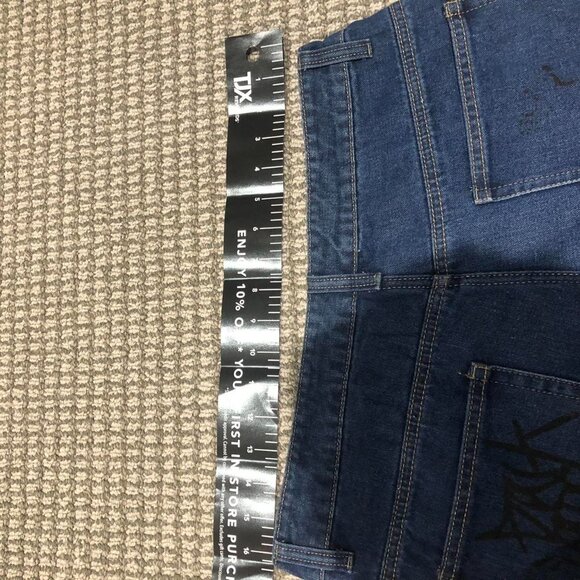 Sick Rare vintage 90s baggy Japanese denim jeans with unique painted design - Picture 4 of 8